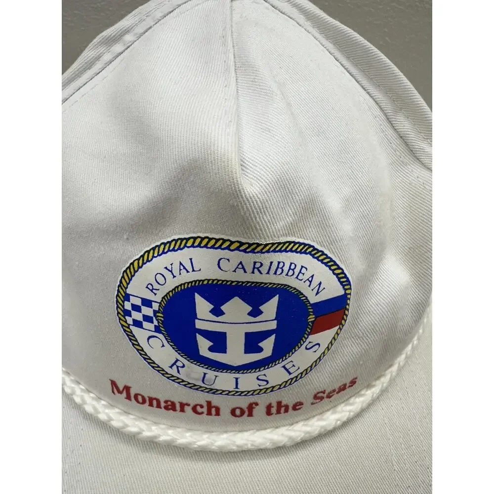 Triangle Headwear Snapback Hat Royal Caribbean Cruises Monarch of the Seas White